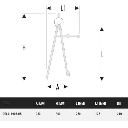 Compas porte-crayon 250mm - FACOM - DELA.1905.05 pas cher Secondaire 3 L