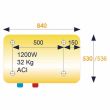 Chauffe-eau électrique 100 L ZENEO Aci Hybride horizontal mural ATLANTIC 155410 photo du produit Secondaire 1 S