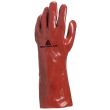 Gant de travail PVC73 en coton enduit PVC rouge 27 cm T10 DELTA PLUS PVC732710 photo du produit