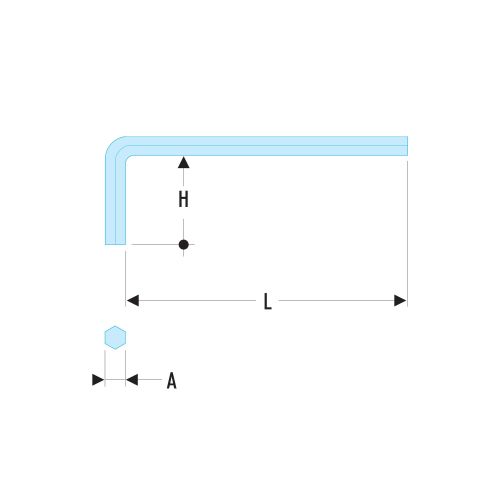 Clé mâle courte 5/32'' - FACOM - 82H.5/32 pas cher Secondaire 1 L