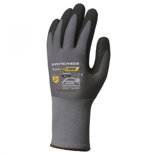 Gant tricoté EUROLITE 15N600 enduit nitrile gris/noir T10 - COVERGUARD - 1NIHG10 pas cher Secondaire 1 L