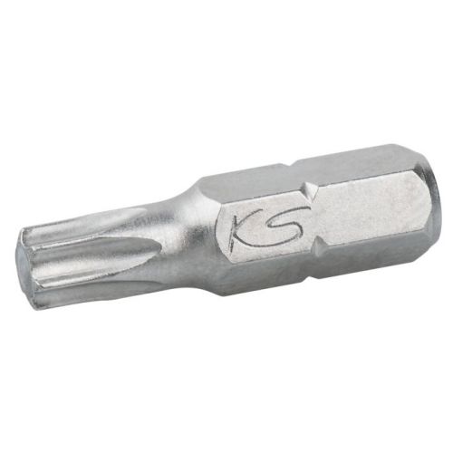 Boîte de 5 embout de vissage Torx 6 pans en acier nickelé T10 KS TOOLS 911.2313 photo du produit