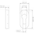 Paire de rosace ovale clé I - HERACLES - B-INOX-11 pas cher Secondaire 4 S