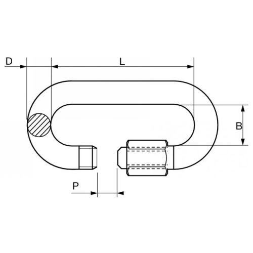 Maillon rapide A4 8mm boîte de 5 - ACTON - 647458 pas cher Secondaire 1 L