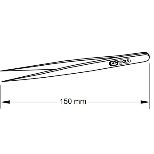 Pince brucelle Inox L 150 mm KS TOOLS 964.2901 photo du produit Secondaire 1 L