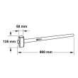 Masse couple manche frêne 3 kg KS TOOLS 142.6300 photo du produit Secondaire 1 S
