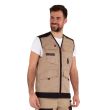 Gilet de travail TROWEL sans manches 9ATTUP beige/noir T0 - LAFONT - LA-9ATTUP-204-0 pas cher Secondaire 3 S