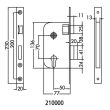 Serrure à larder MULTIBAT à bec de cane axe 50mm finition noir à bout carré sans gâche - JPM - 250000-01-1X pas cher Secondaire 18 S