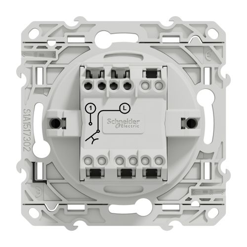 Bouton-poussoir ODACE 10 A à vis gris anthracite - SCHNEIDER ELECTRIC - S546206 pas cher Secondaire 2 L
