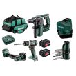 Pack 4 machines Metabo (BS1LBLQ/BH18LTXBL16/CC18LTXBL/BLL2-15) + 2 batteries 4.0 Ah + chargeur photo du produit