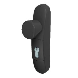 Demi ensemble à bouton débrayable sans cylindre profil européen noir - JPM - EN3300-05-0A pas cher Principale M