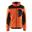 Veste tricotee a capuche orange fluo/noir TXS - BLÅKLÄDER - 493021175399XS pas cher