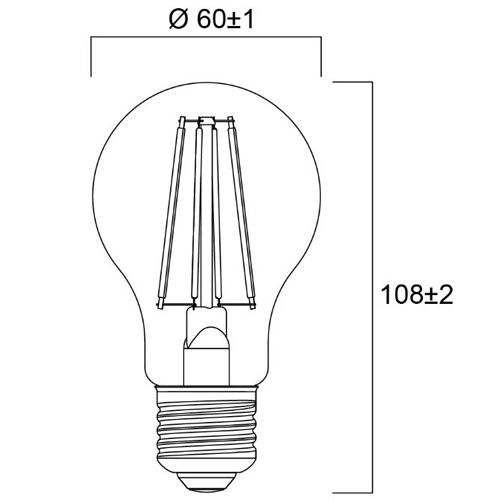 Lampe TOLEDO RETRO 827 E27 A60 8W 1055lm nouveau modèle - SYLVANIA - 0029331 pas cher Secondaire 9 L