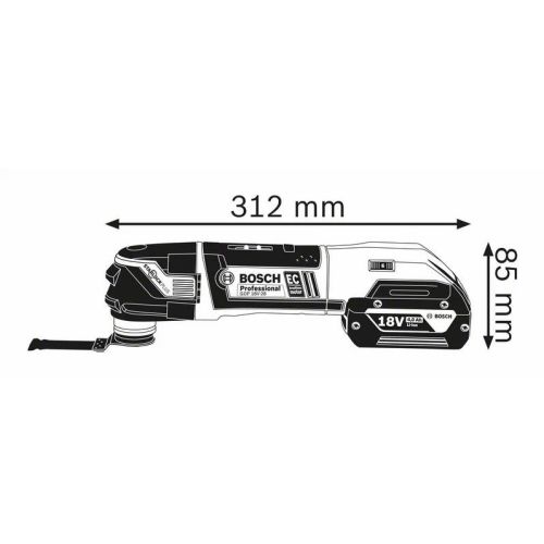 Découpeur-ponceur 18V GOP 18V-28 + 2 batteries Procore 8 Ah + chargeur en L-Boxx BOSCH 06018B600H photo du produit Secondaire 1 L
