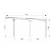 Carport en bois adossé VICTOR pour 1 voiture 15,5m² - FOREST STYLE - 4921 pas cher Secondaire 1 S