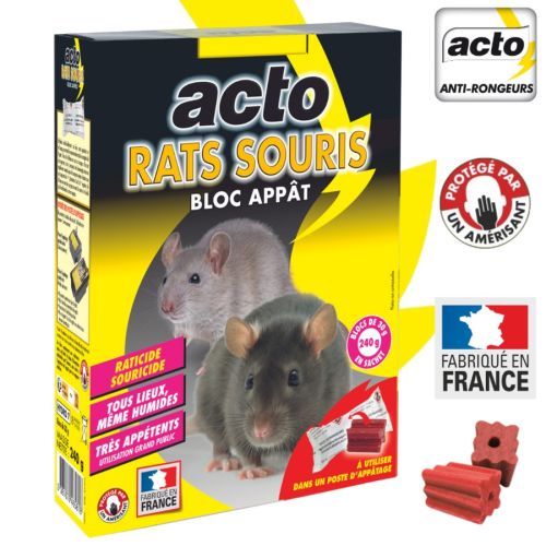 Bloc appât rats et souris 240 g ACTO HYDRO7 photo du produit Secondaire 1 L