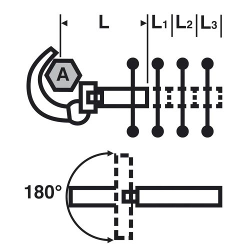 Cl&eacute; lavabo SANICROM 210mm - VIRAX - 261410 pas cher Secondaire 2 L