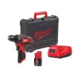 Perceuse-visseuse 12 V Milwaukee M12 BDD-201 + batterie 2 Ah + chargeur + coffret MILWAUKEE 4933479439 photo du produit