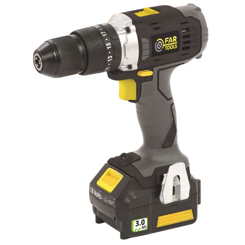 Perceuse-visseuse à percussion 18 V X-FIT XF-IMPACT 2 + 2 batteries 3 Ah Li-ion + chargeur + coffret FARTOOLS 216001 photo du produit Secondaire 1 L