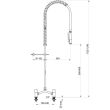 Combiné de prélavage 2 trous avec mélangeur et douchette armé blanche - DELABIE - G6533 pas cher Secondaire 1 S