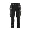 Pantalon de travail artisan + stretch noir T40 - BL&Aring;KL&Auml;DER - 159918609900C46 pas cher