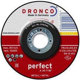 Disque &agrave; &eacute;barber pour acier 115 x 6 x 22,23 mm DRONCO 3116040100 photo du produit Principale M