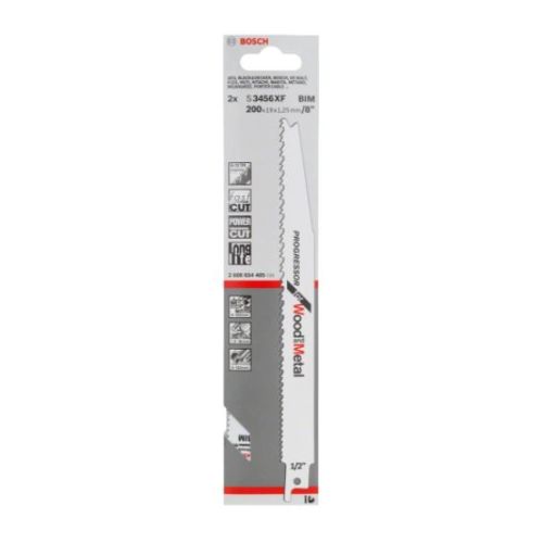 Lames de scie sabre S 3456 XF Progressor for Wood and Metal pack de 25 - BOSCH - 2608657938 pas cher Secondaire 1 L