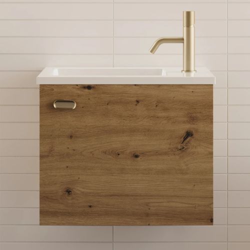 Meuble lave-mains POLA 50 x 33cm sans miroir roble &ndash; COSYNEO - OPALPOLA50ROBNUD pas cher