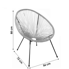 Fauteuil en résine et acier Cabana pas cher Principale M
