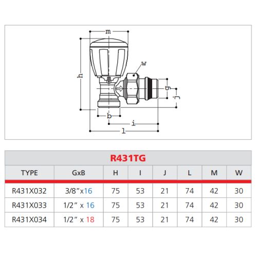 Robinet de radiateur équerre 1/2 D18 GIACOMINI R431X034 photo du produit Secondaire 1 L