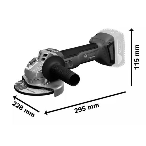Meuleuse d&rsquo;angle 18V GWS 18V-8 Professional 125mm (sans batterie ni chargeur) - BOSCH - 06019N9000 pas cher Secondaire 3 L