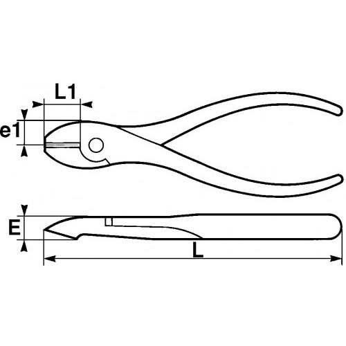 Pince coupante diagonale chromée polie 145 mm SAM OUTILLAGE 232-14G photo du produit Secondaire 1 L