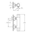 Mitigeur de douche thermostatique AQUAHEAT RS3 chromé - VITRA - A47158EKM pas cher Secondaire 5 S