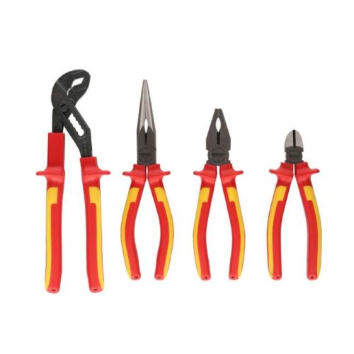 Jeu de 4 pinces isolées à poignée bi-composant 1,44 kg KS TOOLS 117.1100 photo du produit