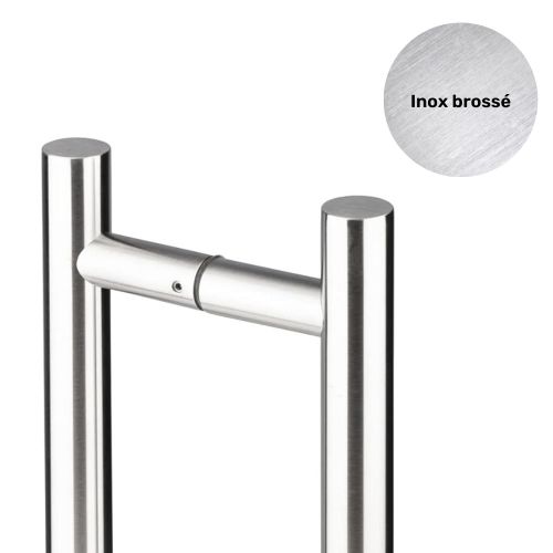 Ensemble de poignées tubulaires à tirage série 5210 32 x 400 mm inox brossé Héraclès B-INOX-PT005 photo du produit Secondaire 3 L