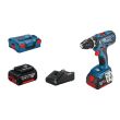 Perceuse-visseuse 18V GSR18V-28 + 2 batteries 4Ah + chargeur en coffret L-BOXX - BOSCH - 06019H410A pas cher