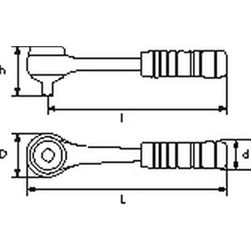 Cliquet chantier 3/8'' à inversion par levier - SAM OUTILLAGE - J-157B pas cher Secondaire 1 L