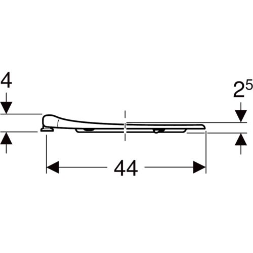 Lunette d'abattant RENOVA COMFORT adapt&eacute;e PMR antibact&eacute;rien fixation par le dessus GEBERIT 500.680.01.1 photo du produit Secondaire 1 L