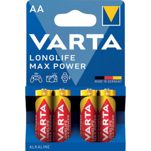 Blister de 4 piles LONGLIFE Max Power LR06 AA 1,5 V VARTA 4706110404 photo du produit Principale L