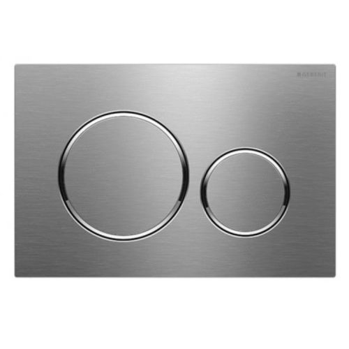 Plaque de d&eacute;clenchement double touche SIGMA 20 inox bross&eacute; - GEBERIT - 115.882.SN.1 pas cher