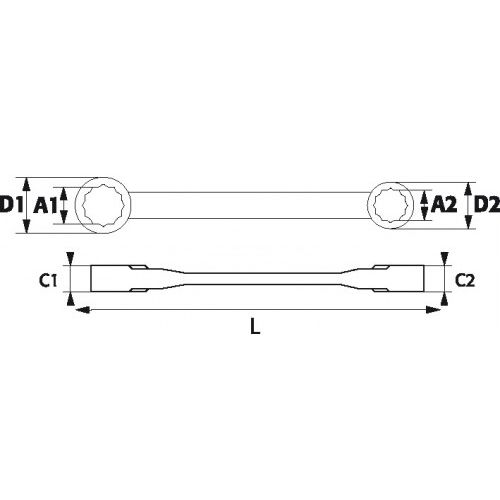 Clé polygonale à cliquet 4 en 1 - 9/11/14/15 - SAM OUTILLAGE - 106CP-2 pas cher Secondaire 2 L