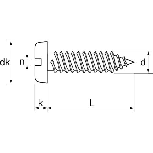 Vis à tôle tête cylindrique large fendue A2 DIN 7971 4,2X13 boîte de 200 - ACTON - 624014,2X13 pas cher Secondaire 3 L