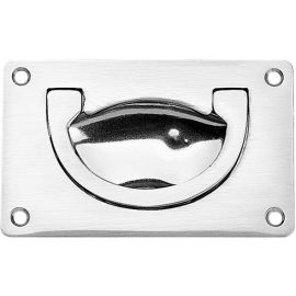 Poign&eacute;e Cadap encastrable demi-ronde laiton poli - 1140/1V pas cher Principale M