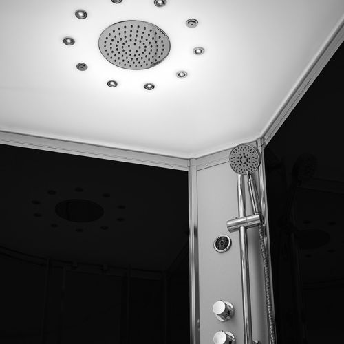 Cabine de douche Hydromassante SILVER HYDRO 120x80 droite noire - THALASSOR - SRMN1280D-ANGLE pas cher Secondaire 2 L