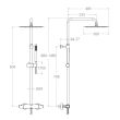 Colonne de douche thermostatique télescopique avec ensemble TZAR 345402RK300N - RAMON SOLER - 34D303725 pas cher Secondaire 1 S