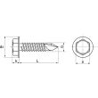 Vis autoperceuse tête hexagonale AISI 410 DIN 7504 K 4.2X13 boîte de 200 ACTON 624414,2X13 photo du produit Secondaire 1 S