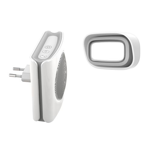 Sonette Flash diBi Plug sur prise sans fil portée 200 mètres 6 sonneries flash lumineux - EXTEL - 081742 pas cher