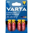 Blister de 4 piles LONGLIFE Max Power LR06 AA 1,5 V VARTA 4706110404 photo du produit