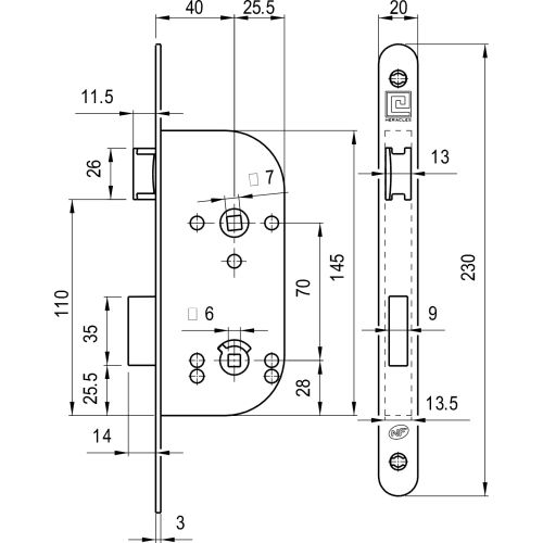 Coffre monopoint condamnation axe 40mm noire sans gâche - HERACLES - .G841H077K3 pas cher Secondaire 1 L