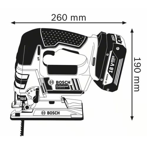 Scie sauteuse 18V GST 18 V-LI B + 2 batteries ProCORE 8Ah + chargeur + coffret L-Boxx BOSCH 06015A610H photo du produit Secondaire 7 L